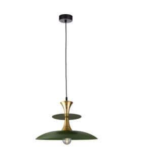 Celesta Dome Pendant Ceiling Light Green Gold 1x E27-1