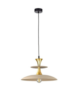 Celesta Dome Pendant Ceiling Light Beige Gold 1x E27-1