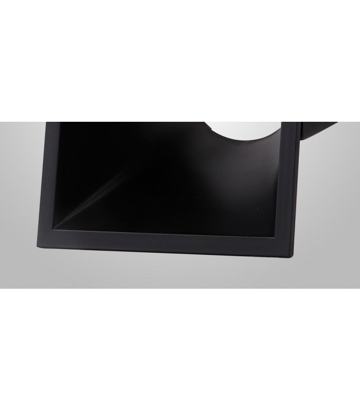 Funnel 45deg. Cut Out Recessed Spotlight Square, 1 x GU10 (Max 12W), Black - 6