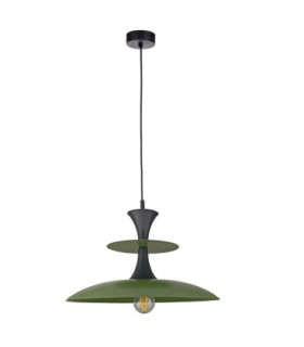 Celesta Dome Pendant Ceiling Light Green Black 1x E27-1