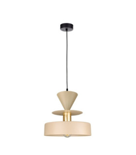 Valia Dome Pendant Ceiling Light Beige 1x E27-1
