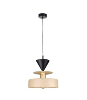 Valia Dome Pendant Ceiling Light Beige Gold Black 1x E27-1