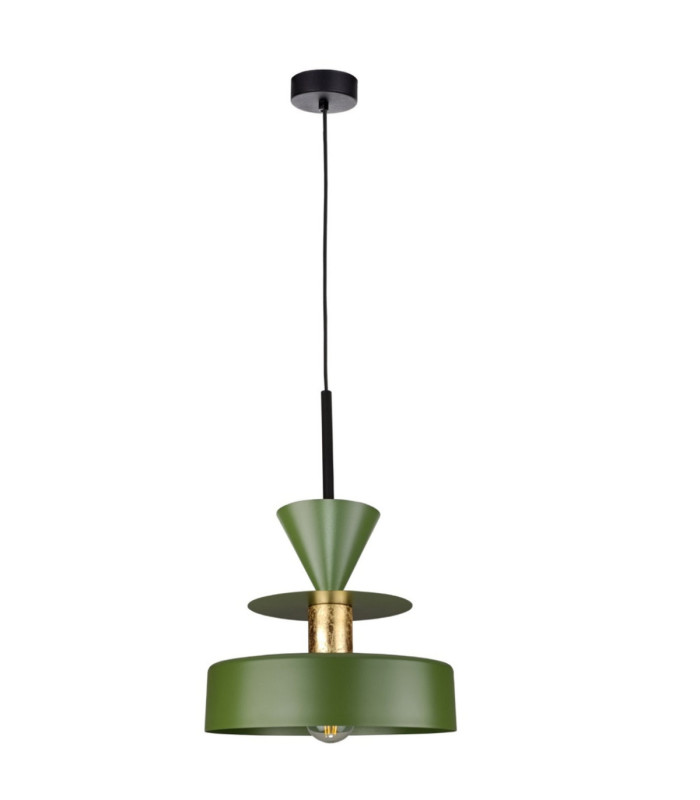 Valia Dome Pendant Ceiling Light Green Gold 1x E27-1