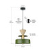 Valia Dome Pendant Ceiling Light Green Beige 1x E27-3