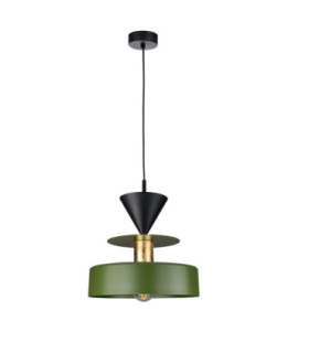 Valia Dome Pendant Ceiling Light Green Gold Black 1x E27-1