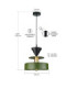 Valia Dome Pendant Ceiling Light Green Gold Black 1x E27-3