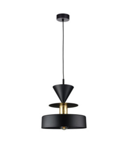 Valia Dome Pendant Ceiling Light Black Gold 1x E27-1
