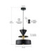 Valia Dome Pendant Ceiling Light Black Gold 1x E27-3