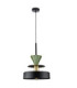Valia Dome Pendant Ceiling Light Black Gold Green 1x E27-1