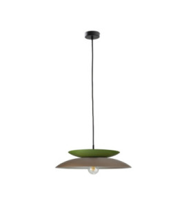 Ferro Dome Pendant Ceiling Light Brown Green 1x E27-1