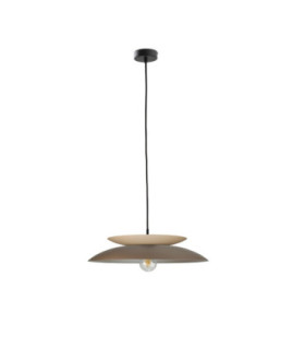 Ferro Dome Pendant Ceiling Light Brown Beige 1x E27-1