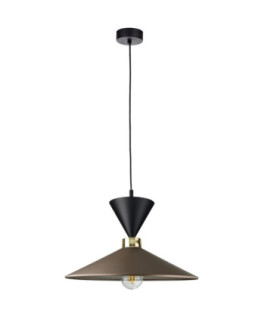 Amaris Dome Pendant Ceiling Light Brown Gold Black 1x E27-1