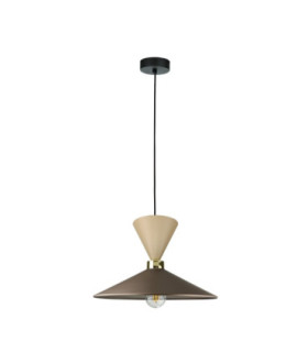 Amaris Dome Pendant Ceiling Light Brown Gold Beige 1x E27-1