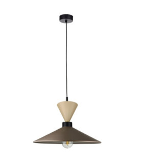 Amaris Dome Pendant Ceiling Light Brown Black Beige 1x E27-1