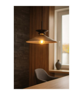 Velutto Dome Pendant Ceiling Light Brown 1x E27-2