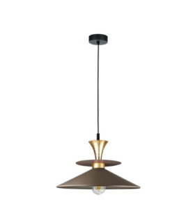 Della Dome Pendant Ceiling Light Brown Gold 1x E27-1