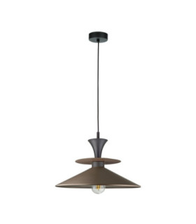 Della Dome Pendant Ceiling Light Brown Black 1x E27-1