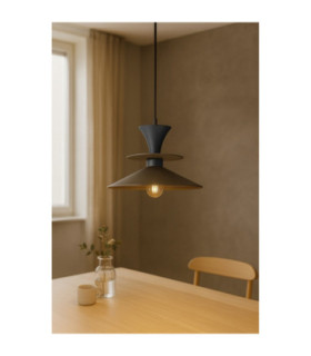 Della Dome Pendant Ceiling Light Brown Black 1x E27-2