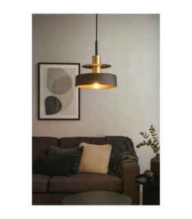 Solea Dome Pendant Ceiling Light Brown Gold 1x E27-2
