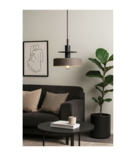 Solea Dome Pendant Ceiling Light Brown Black 1x E27-2
