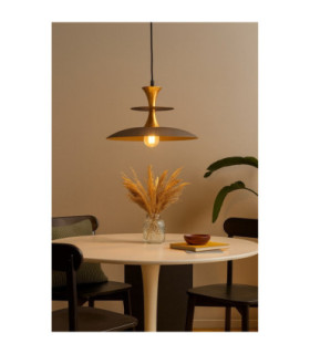 Celesta Dome Pendant Ceiling Light Brown Gold 1x E27-2