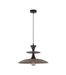 Celesta Dome Pendant Ceiling Light Brown Black 1x E27-1