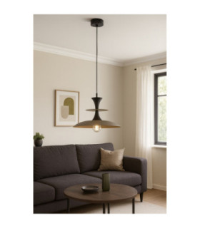 Celesta Dome Pendant Ceiling Light Brown Black 1x E27-2