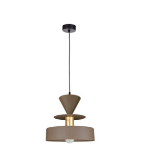Valia Dome Pendant Ceiling Light Brown Gold 1x E27-1