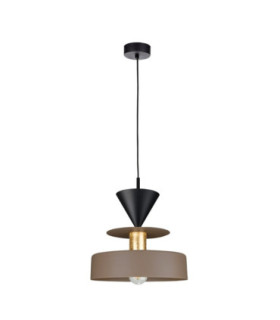 Valia Dome Pendant Ceiling Light Brown Gold Black 1x E27-1
