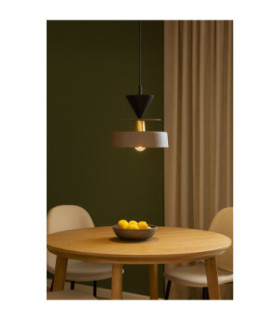 Valia Dome Pendant Ceiling Light Brown Gold Black 1x E27-2