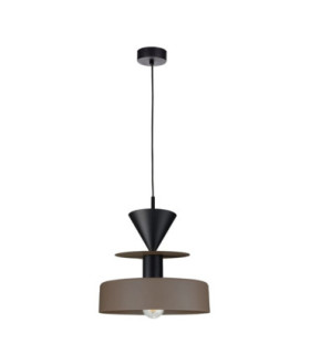 Valia Dome Pendant Ceiling Light Black Brown 1x E27-1
