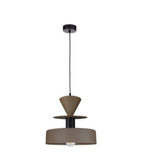 Valia Dome Pendant Ceiling Light Brown Black 1x E27-1