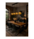 Auralis Bar Pendant Ceiling Light Black Gold Amber Glass Shade 4x E27-2