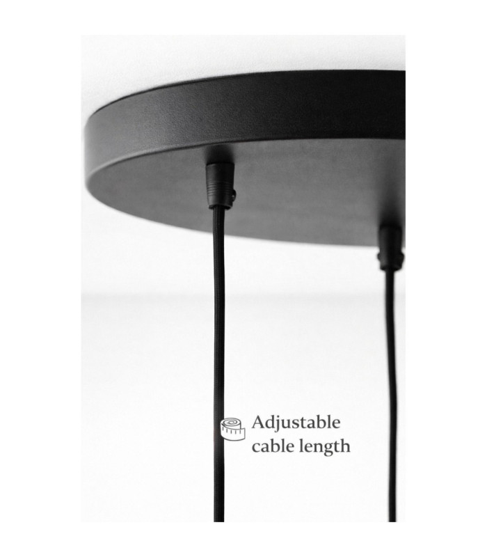 Auralis Cluster Pendant Ceiling Light Black Gold Amber Glass Shade 3x E27-7