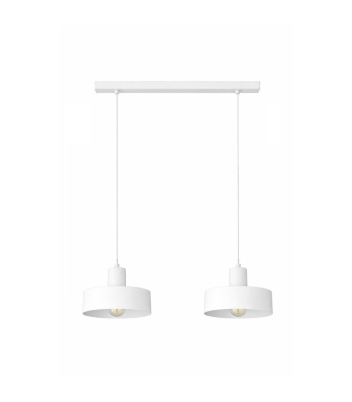 Velyo Bar Pendant Ceiling Light White 2x E27-1