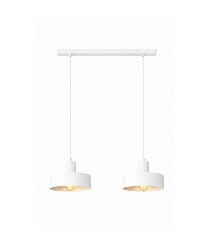Velyo Bar Pendant Ceiling Light White 2x E27-2