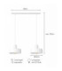 Velyo Bar Pendant Ceiling Light White 2x E27-5