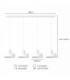Velyo Bar Pendant Ceiling Light White 4x E27-6