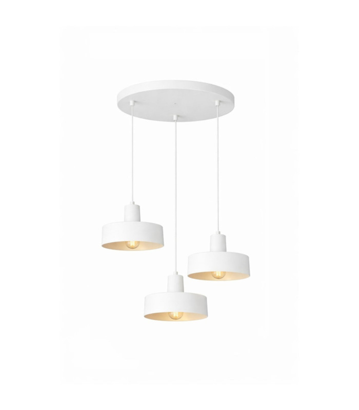 Velyo Cluster Pendant Ceiling Light White 3x E27-2