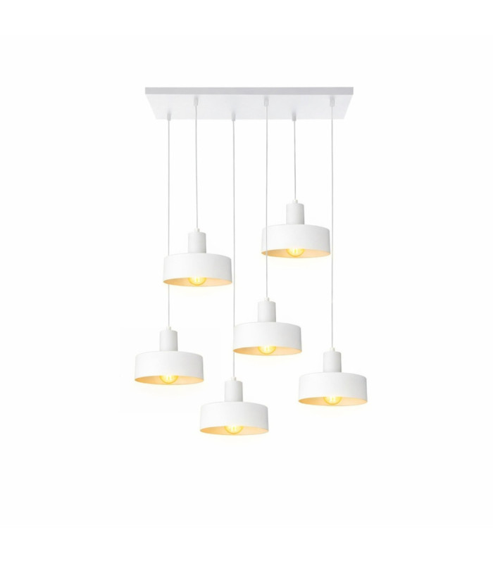 Velyo Cluster Pendant Ceiling Light White 6x E27-2