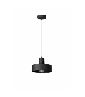 Velyo Dome Pendant Ceiling Light Black 1x E27-1