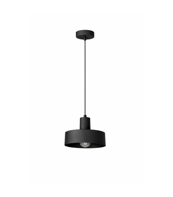 Velyo Dome Pendant Ceiling Light Black 1x E27-1