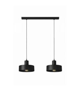Velyo Bar Pendant Ceiling Light Black 2x E27-1