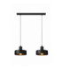 Velyo Bar Pendant Ceiling Light Black 2x E27-2