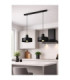 Velyo Bar Pendant Ceiling Light Black 2x E27-3