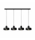 Velyo Bar Pendant Ceiling Light Black 4x E27-1