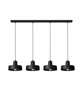 Velyo Bar Pendant Ceiling Light Black 4x E27-1