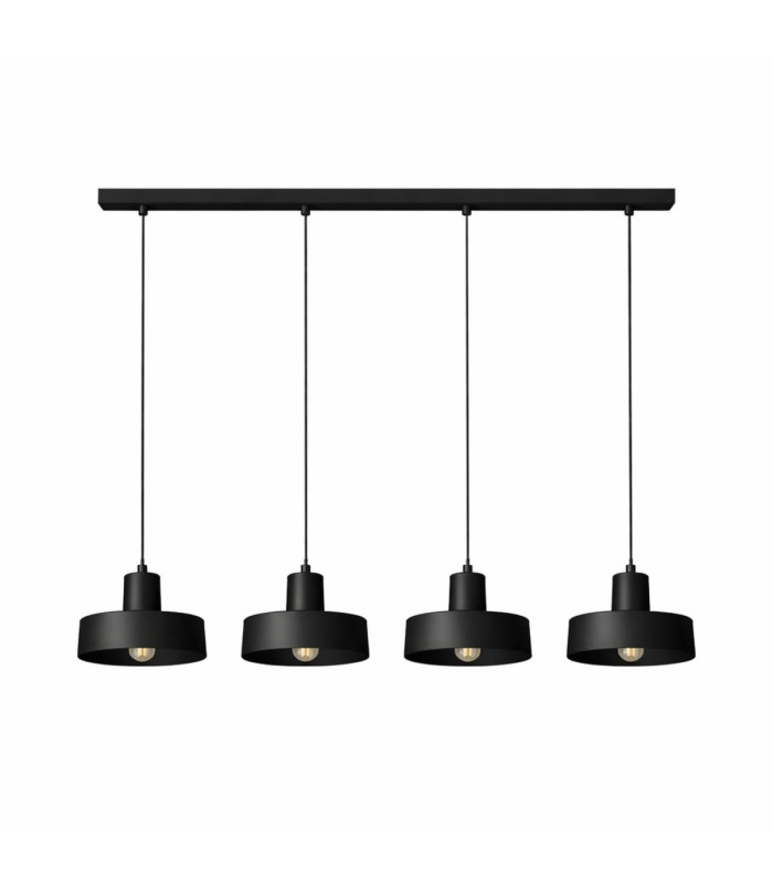 Velyo Bar Pendant Ceiling Light Black 4x E27-1