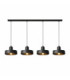 Velyo Bar Pendant Ceiling Light Black 4x E27-2