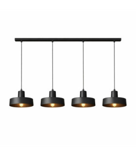 Velyo Bar Pendant Ceiling Light Black 4x E27-2